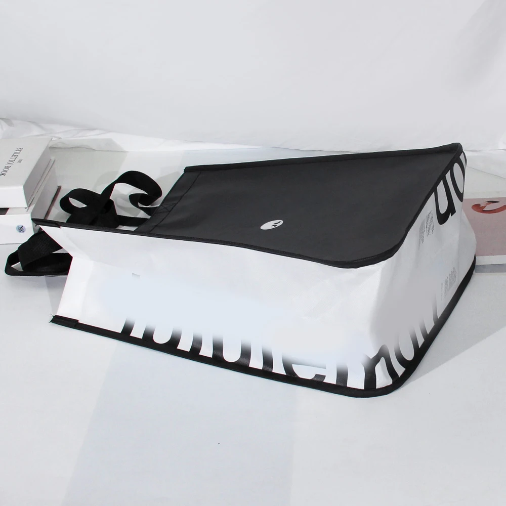 Hot Selling Custom Logo Printed Luxury Brand Foldable Reusable Non-Woven Shopping Bags Buttons Promotional Button Bag Packaging