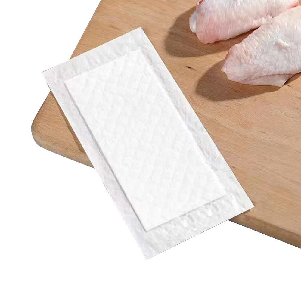 Eco-friendly anti-moisture food water absorbent pad with SAP in the tray for fresh meat fruit vegetable poultry