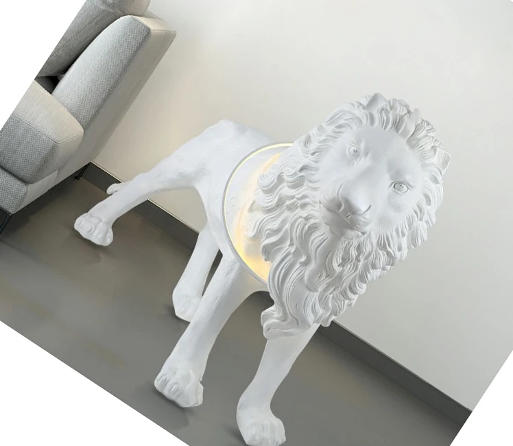 Unique  lion sculpture  floor lamp living room dropshipping nordic floor lamp design