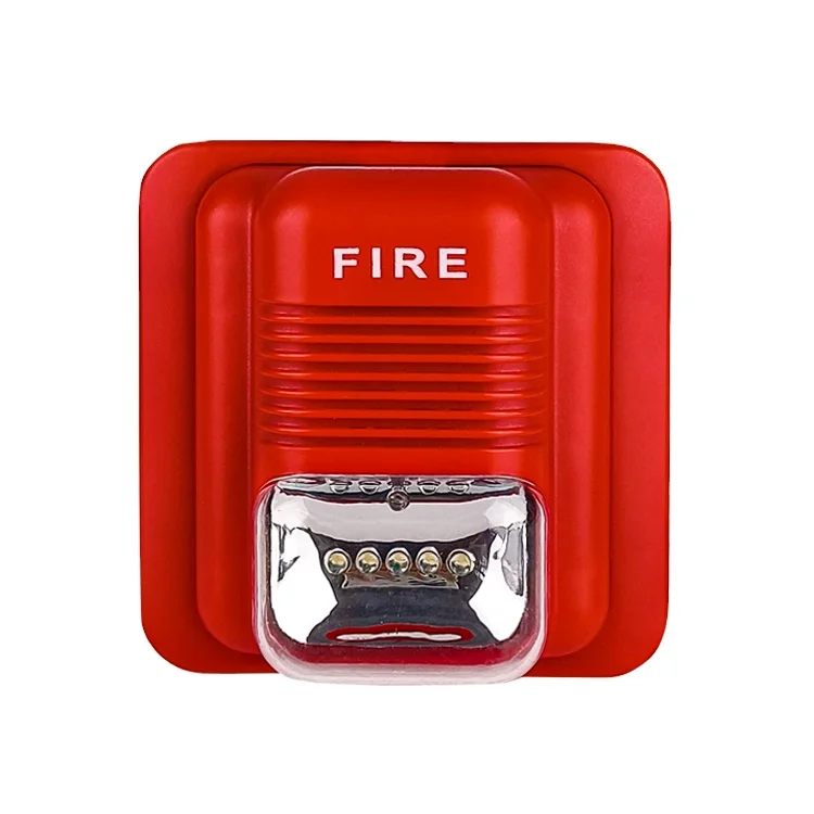 Factory Conventional Fire Strobe Siren Fire Siren With Xenon Tube Light DC 6-24V Addressable Fire Alarm System