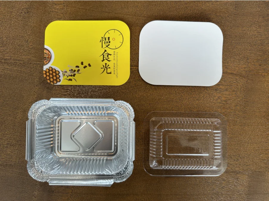 1000 Packs  Aluminum Pans Wholesale Aluminum Food Tray Disposable Aluminium Foil Food Container