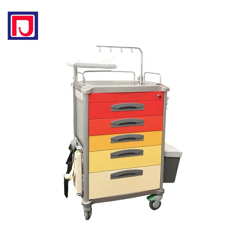 Hospital furniture emergency trolley cart medicine dispensing crash cart