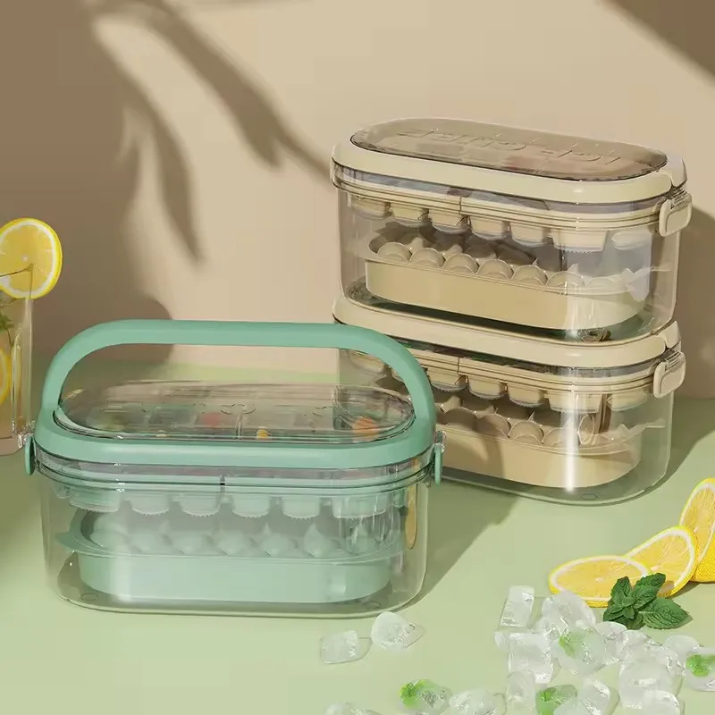 Ice storage small model ice tray push type ice storage box
