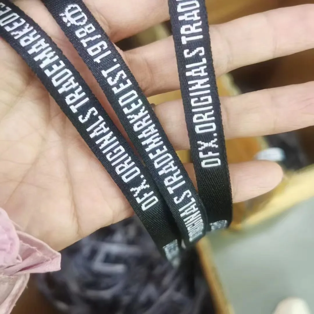 Custom drawstring cord  for sports pants waist rope hoodie drawcord with logo