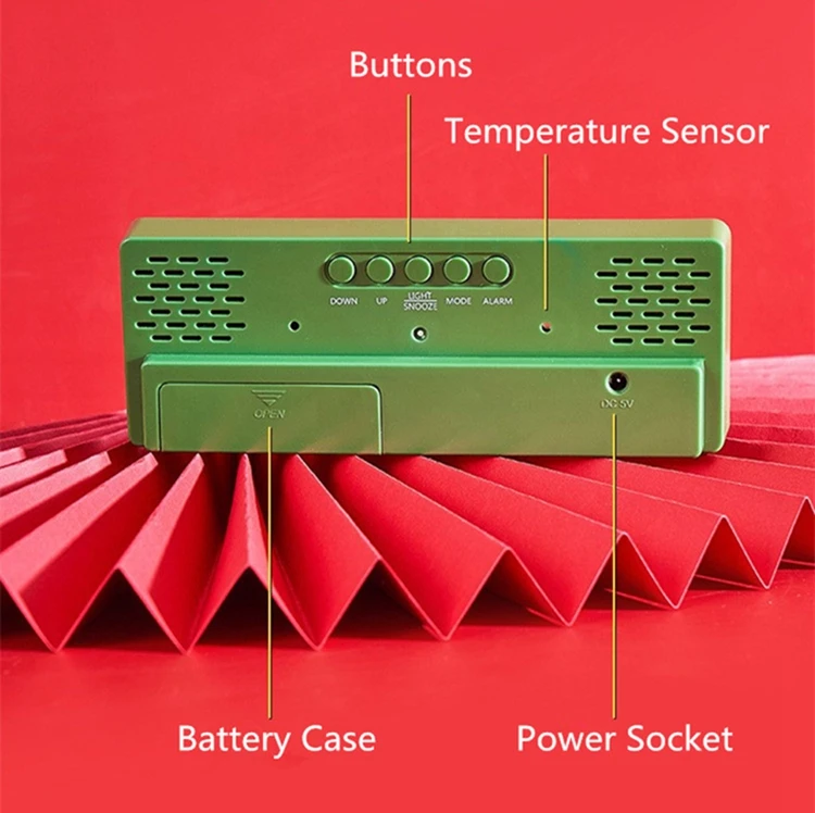 Modern Minimalist Fashion Student Digital alarm clock Bedside Large screen LED digital mirror clock