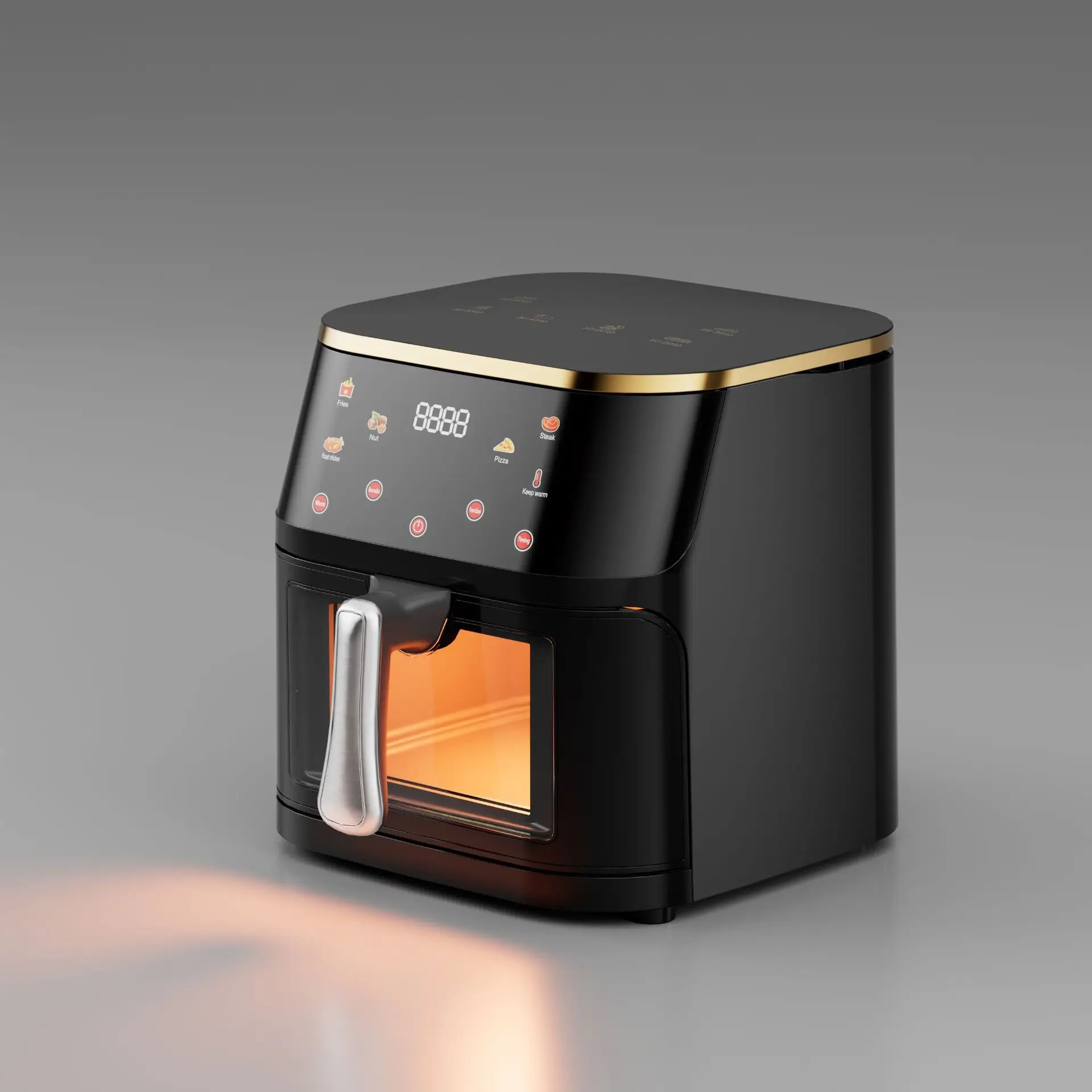 2024 New OEM Air Fryer 10L Best Hot Frying Rack without Oil as Seen as Air Fryer Ovens with Colorful Menu Display