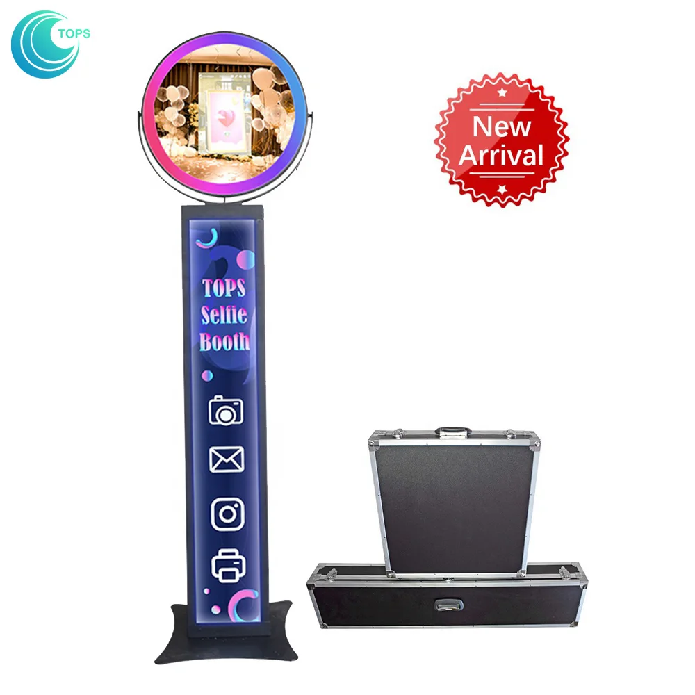 Portable 2-in-1 Metal Photo Booth iPad Roamer with RGB Light