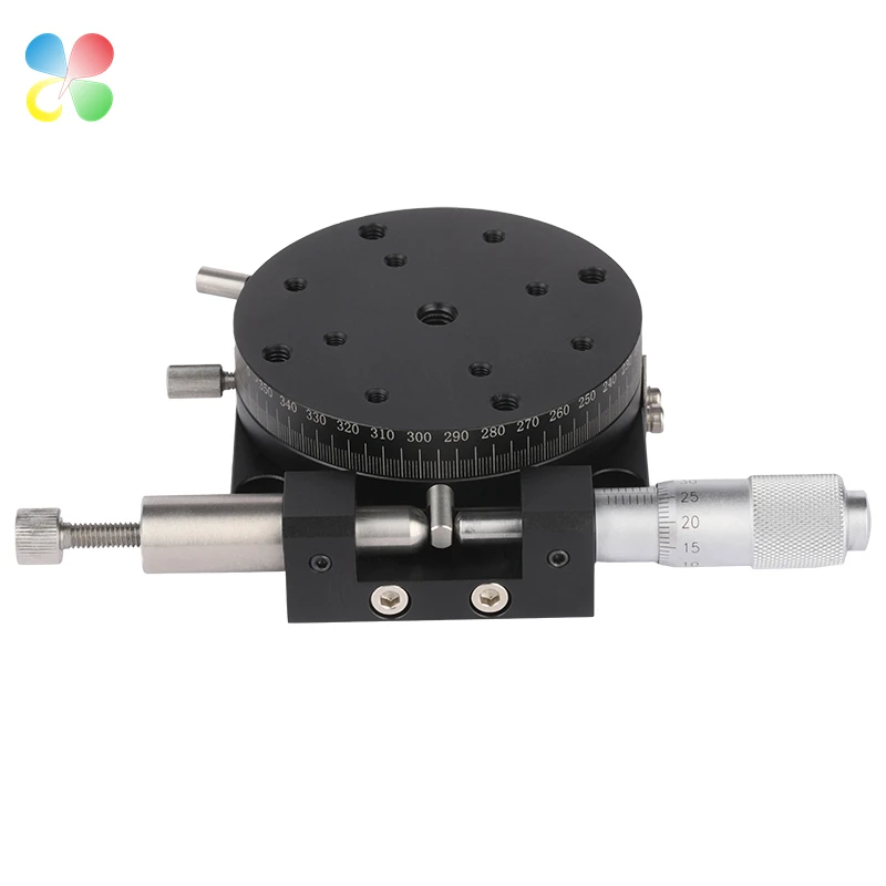C&K 360 R Axis 40*40mm Manual Rotary Stage Translation Stage For Test Instruments Manual Stage Micrometer Table