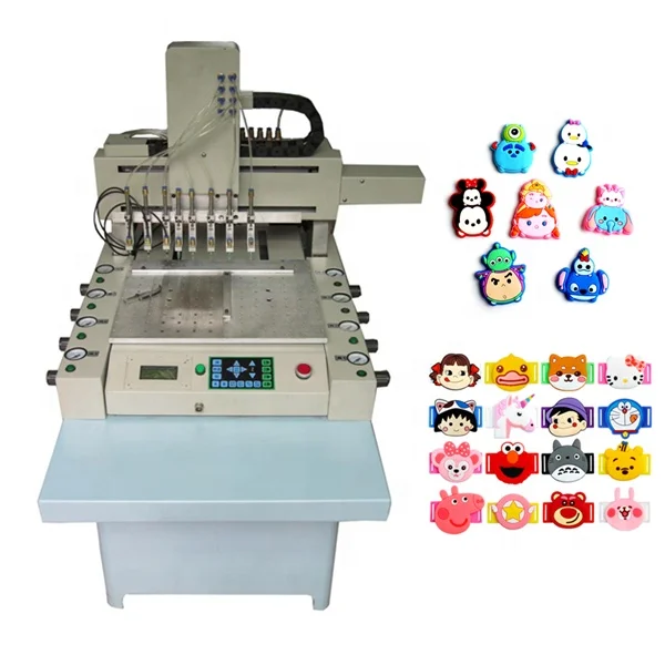 Multi-colors rubber pvc shoe charms machine
