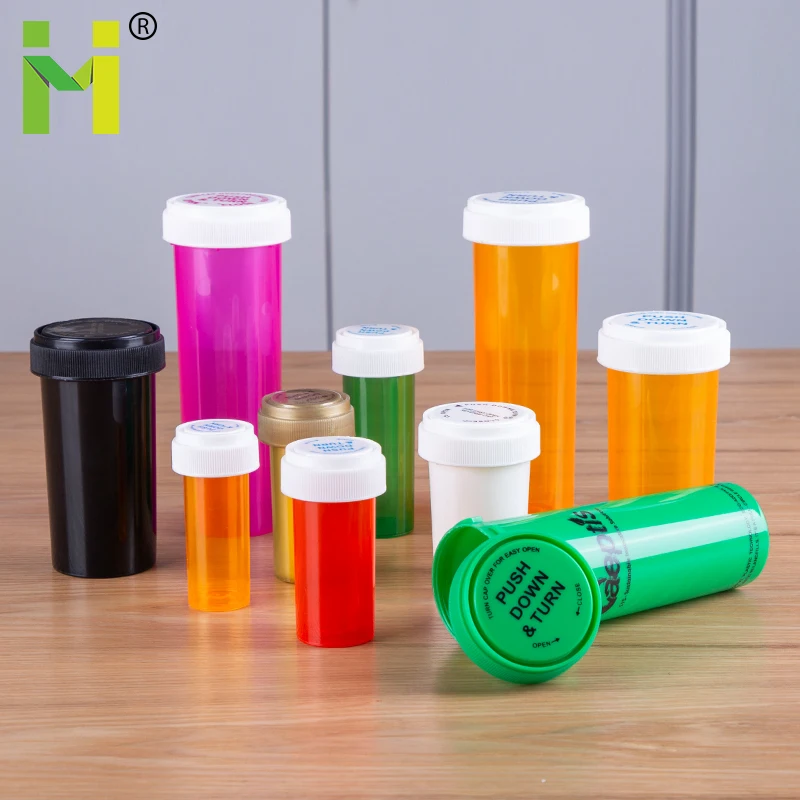 13dr Plastic PP  Medical Vials reversible Amber Medicine Bottle