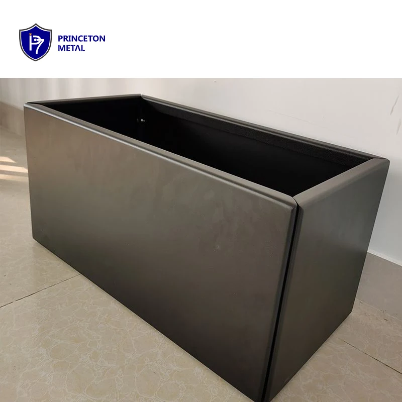 Outdoor flowerpot commercial decorative metal garden aluminum planter restaurant coffee shop