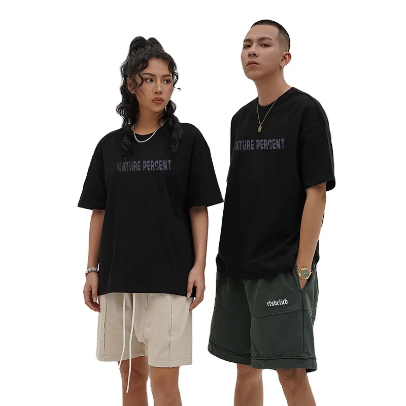 Мужские толстые футболки большого размера с принтом