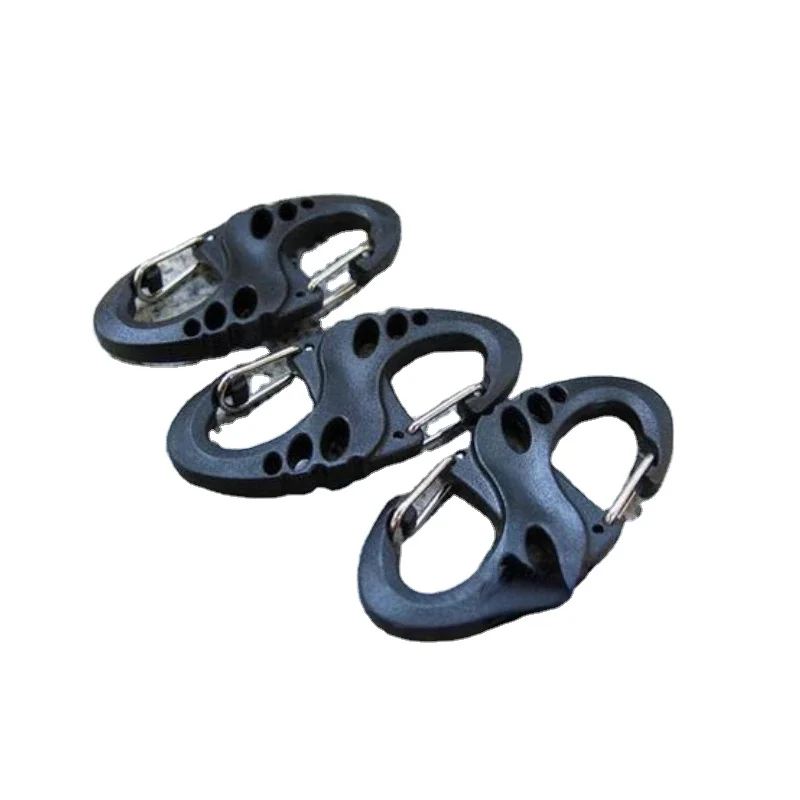 wholesale spot goods 5cm Plastic Key chain Tactical Camping Molle Backpack Hanging S Shape Snap Clip Carabiner