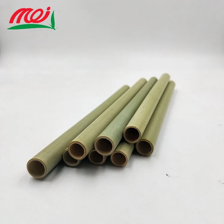 Cutlery Eco Friendly Small Hemp Biodegradable 7 inch natural bamboo Boba Fiber Disposable Fabric Drink straw