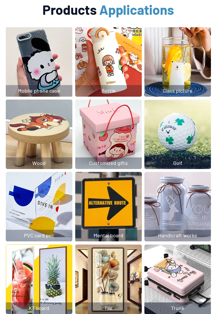 Economical a0 a2 a3 a4 uv flatbed printer for leather phone case bottle pen glass mug cup