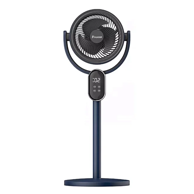 2023 New Electric Standing Air Circulation Fan 40W Adjustable Pedestal Fan with Timer for Home