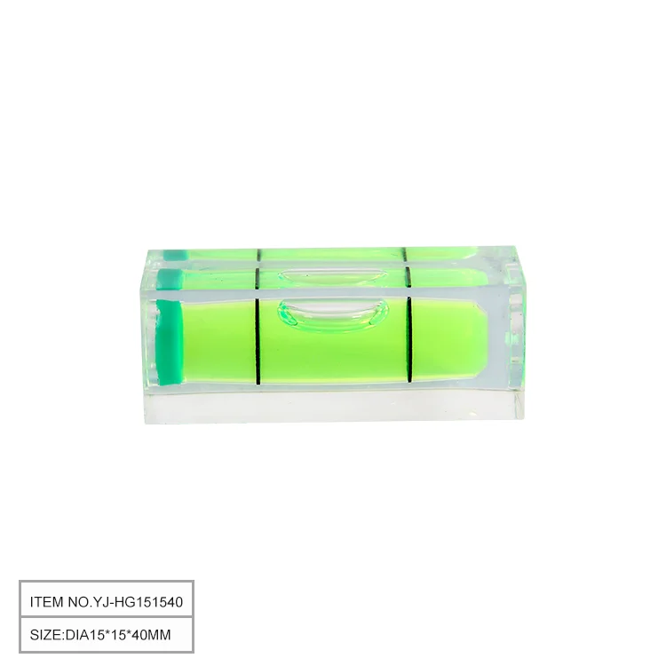 YJ-HG151540Acrylic Mini Level Bubble High Quality Square Spirit Level Bubble For Level Measuring
