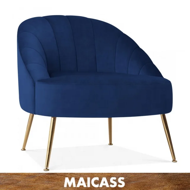 Королевский синий бархатный современный диван с мягкой обивкой