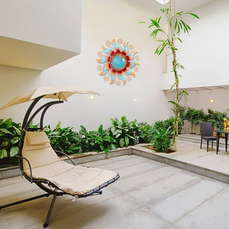 Летний стильный Забавный домашний садовый декор Liffy, стеклянный милый солнечный Паттен, Металлический Подвесной Настенный декор для душевой комнаты