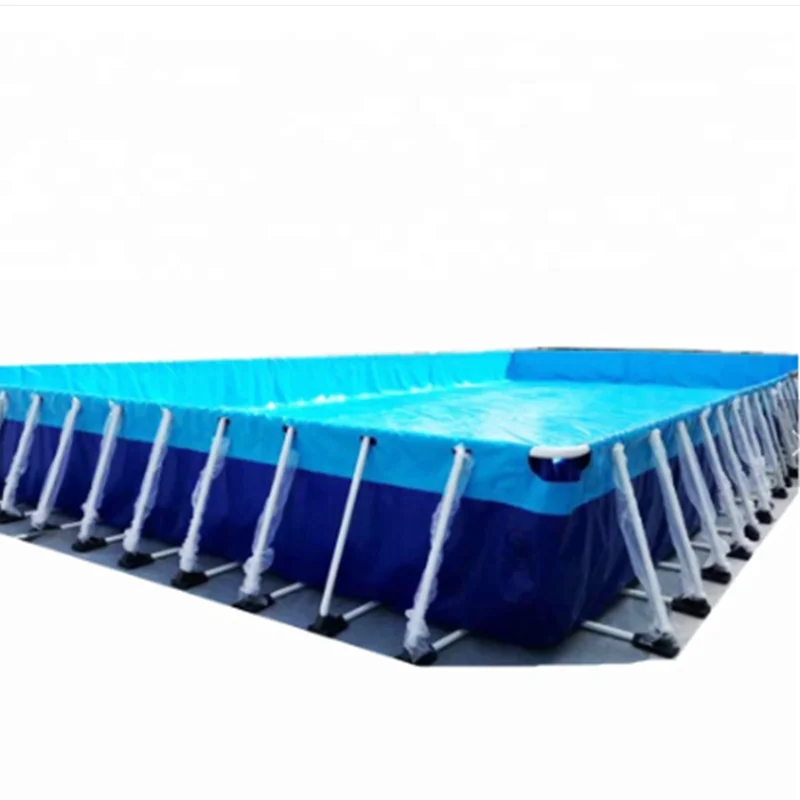 Коммерческий металлический каркас стальной съемный надувной бассейн над землей аквапарк