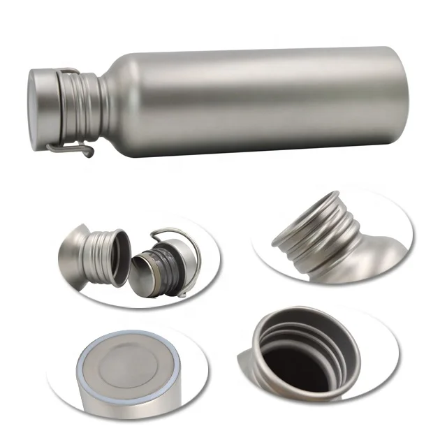 750ml pure Titanium Bottle Single-layer Sports Water Bottle Ultralight Leakproof Drinkware for Outdoor Camping Hiking
