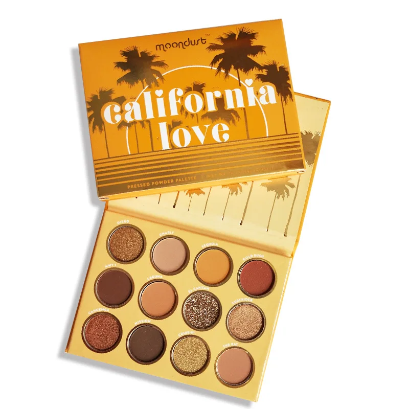 
Wholesale Eyeshadow Palette 12 Color Bake Color Eye Shadow Glitter Private Label Baked hawaii style Makeup Eye Shadow 