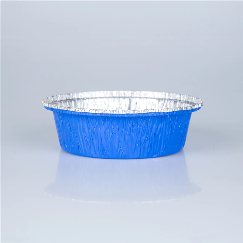 555ml kitchen use household aluminum foil cake pans disposable microwavable aluminum foil round baking pan