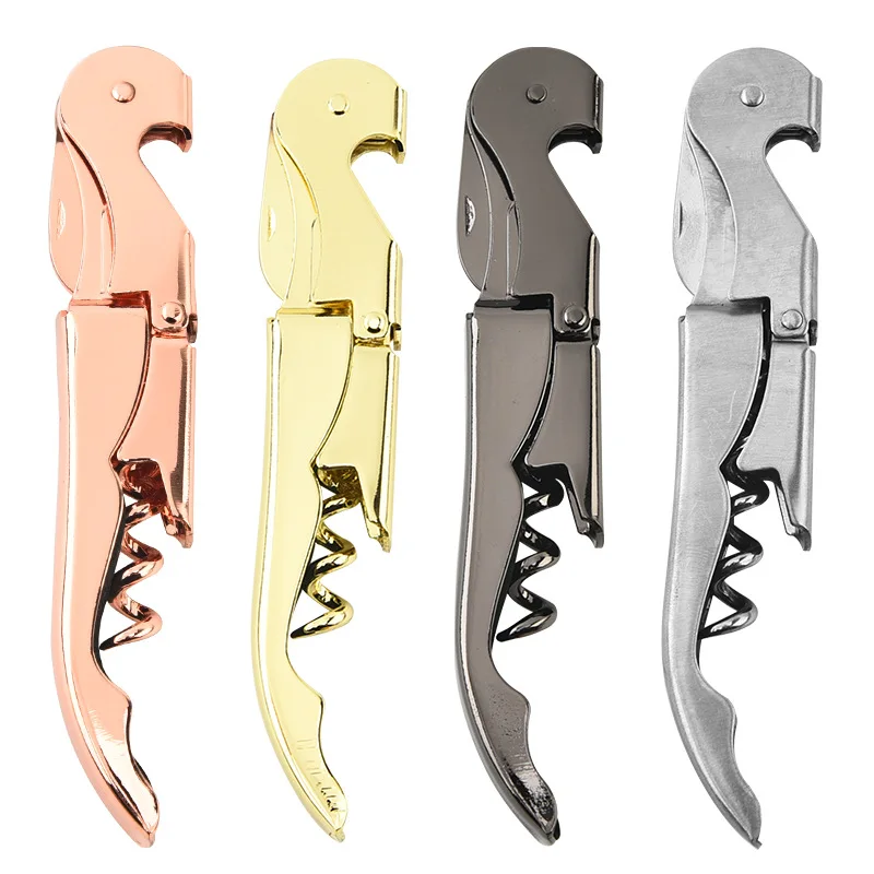 Изготовленный на заказ логотип бутылка пива винный ключ из нержавеющей стали штопор открывалка для вина