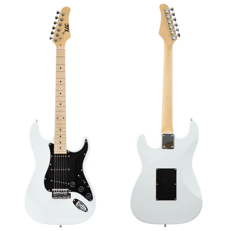 6 string electric guitar White color Competitive Price High Quality Oem Design 39'  Electric Guitar OEM guitar