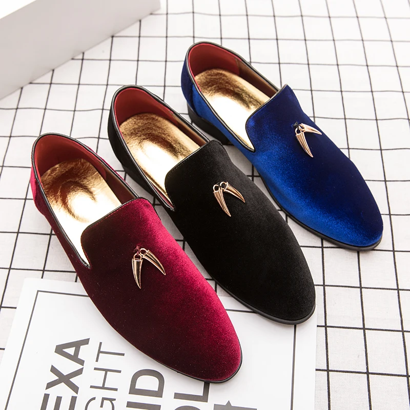 Luxury Men Loafers Shoes Slip On Moccasins Casual Shoe Man Party Wedding Flats Mens Red Bottoms Zapatos Hombre Formal Shoes