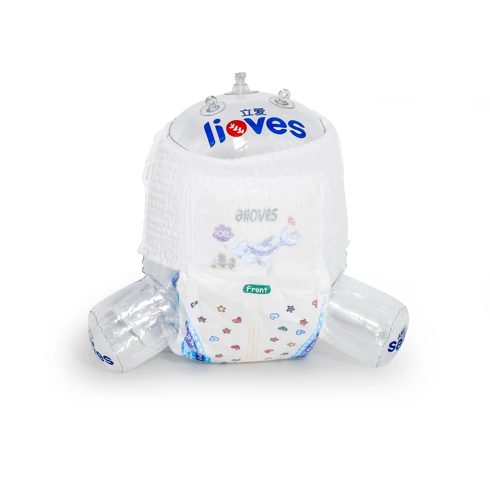 Foshan Factory Wholesale Soft & Breathable Printed Cloth Training Pants Boy/Girl Fluff Pulp Baby Diapers in Bulk