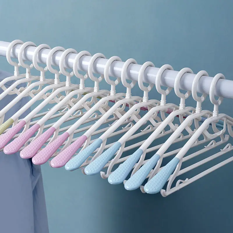 Non slip coat hanger heavy duty 360 swivel space saving clothes plastic hangers
