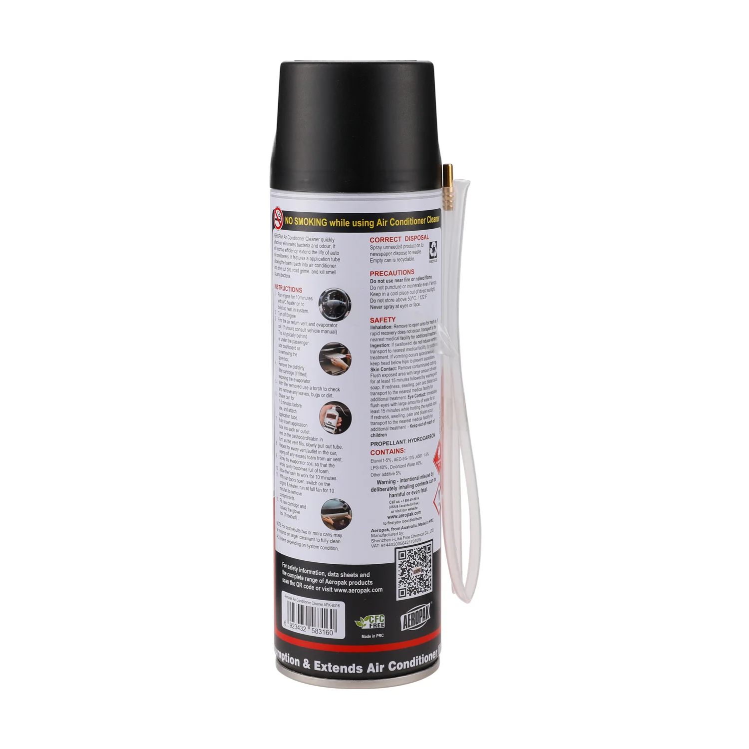 Aerosol Car Air Conditioner Cleaner Foaming Spray