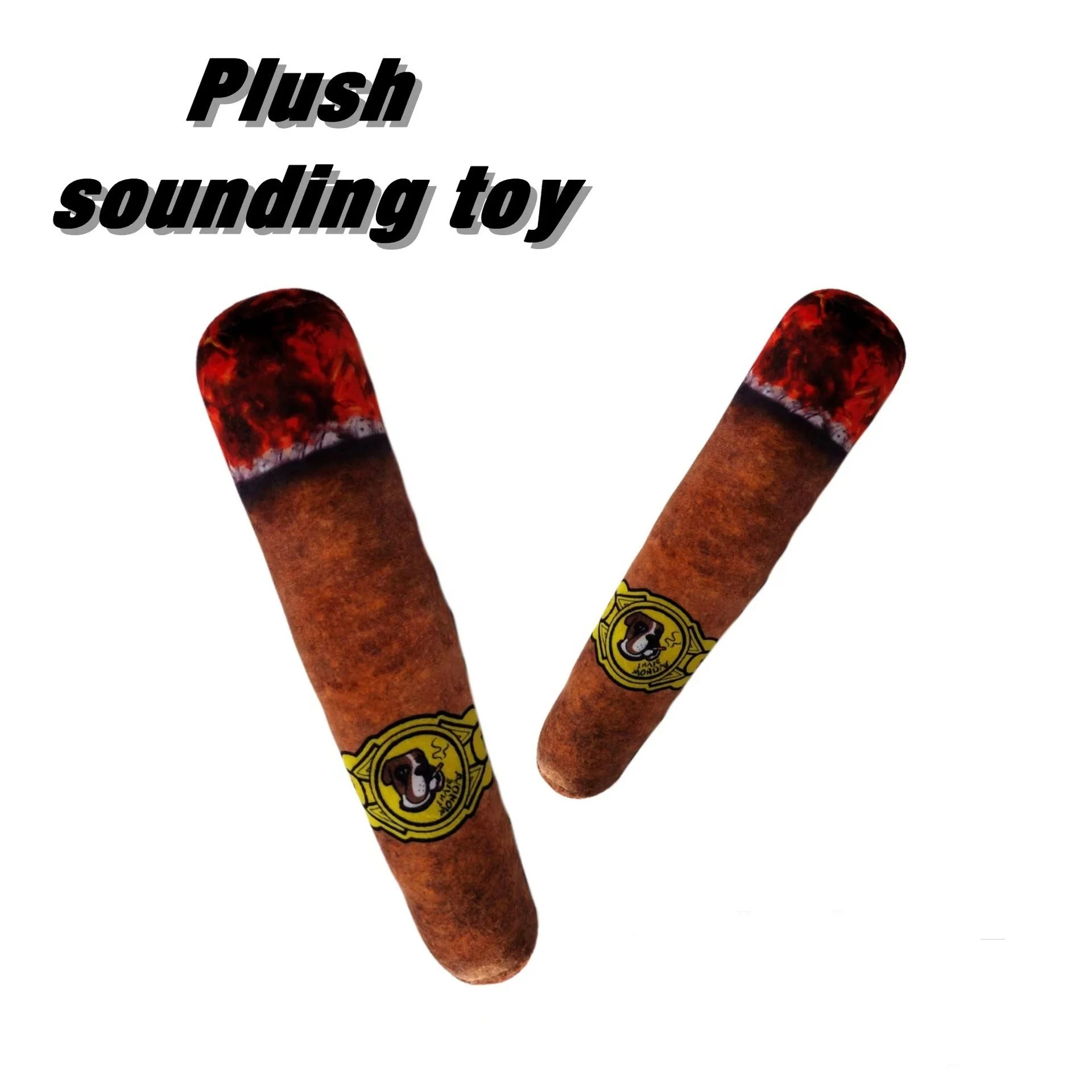 Hot selling pet chew toy with simulated cigar shape, teasing dog, interactive paper sound making toy