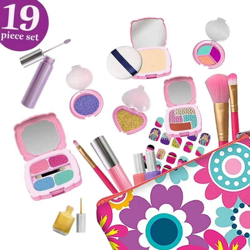 M041 горячая Распродажа 19 шт. Макияж для детей и девочек подарочный набор игрушка Детская косметика игрушки для рождественских подарков на день рождения