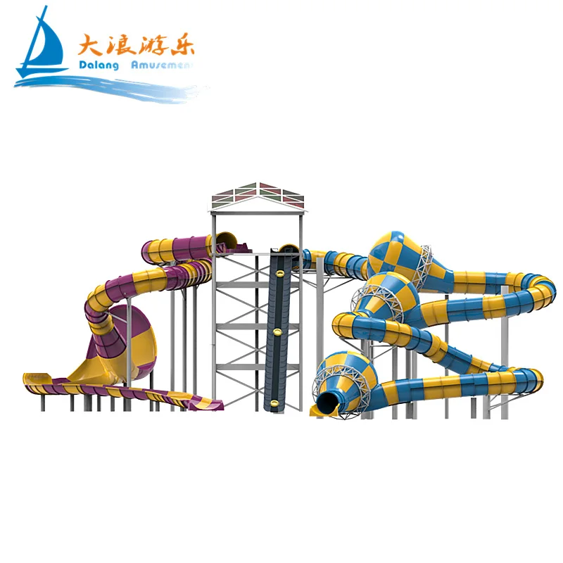 Super speed tunnel slide outdoor play area playground outdoor Fiberglass slide toy