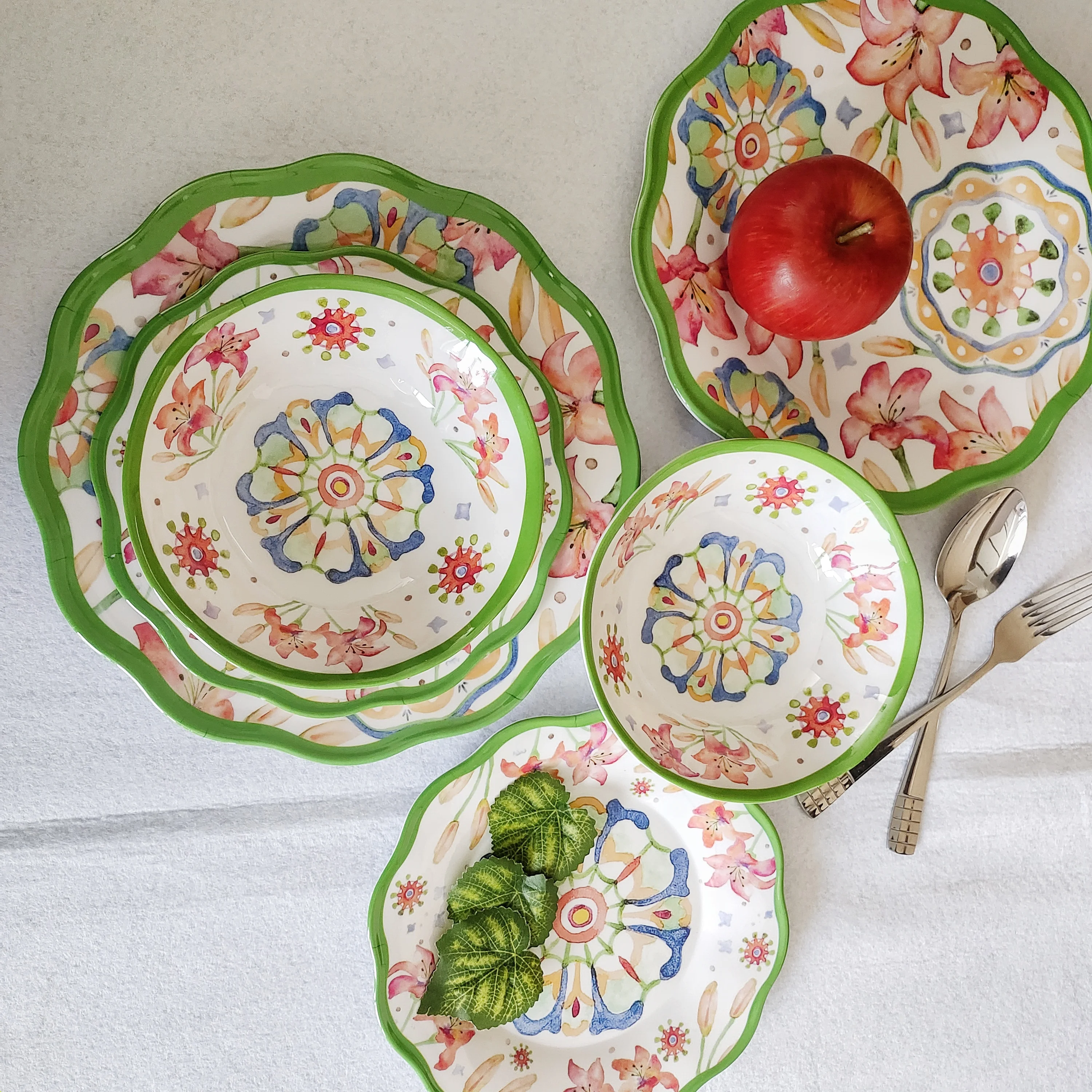 SEBEST меламиновая фабрика цветочный дизайн пищевая согревающая тарелка меламиновая посуда меламиновая тарелка