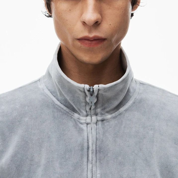 Premium performance sports clothing breathable training wear oversized velour men screen print tracksuit