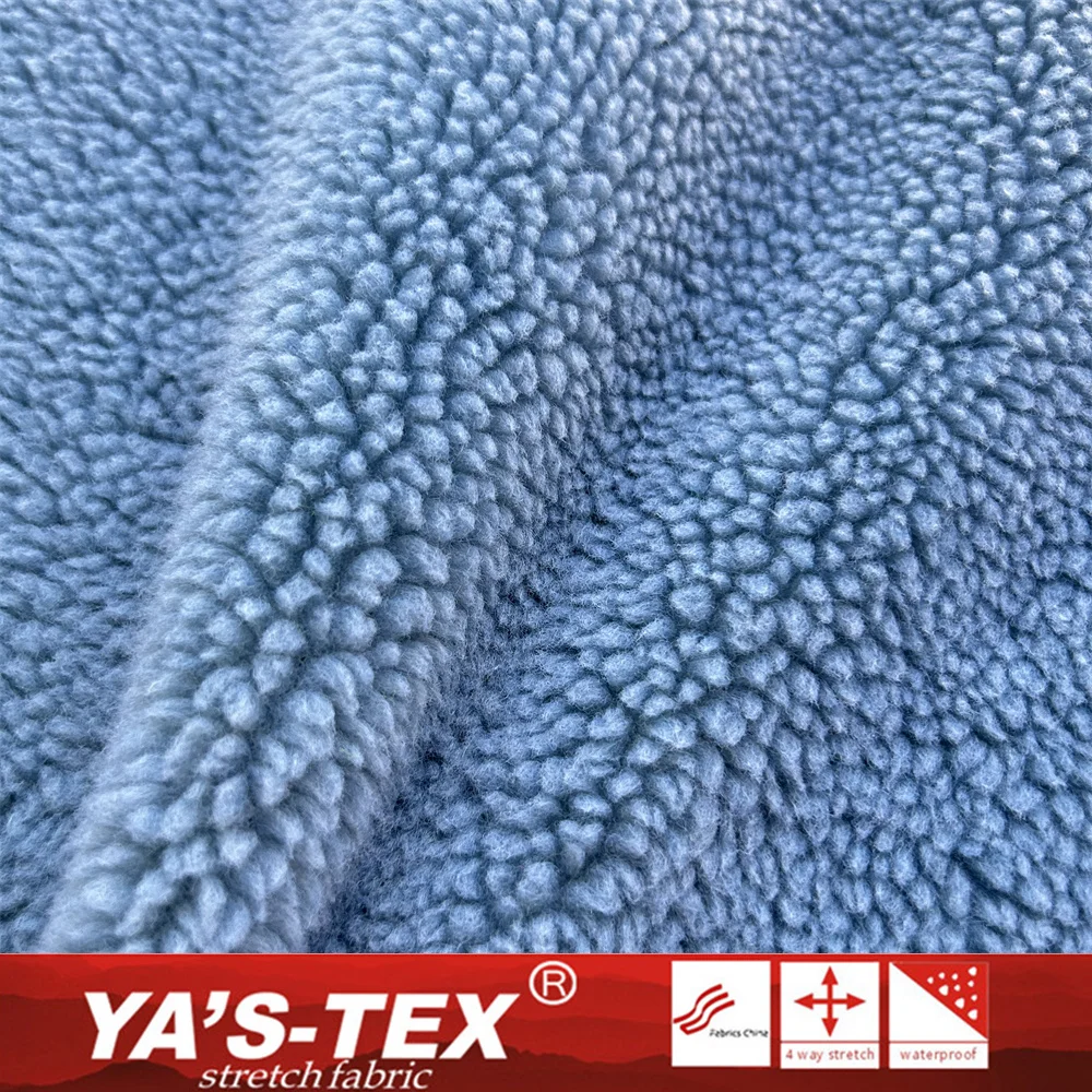 Waterproof 2 layers softshell fabric Polyester 4 way stretch fabric bonded Polyester Berber Fleece Camo Fleece sherpa fabric