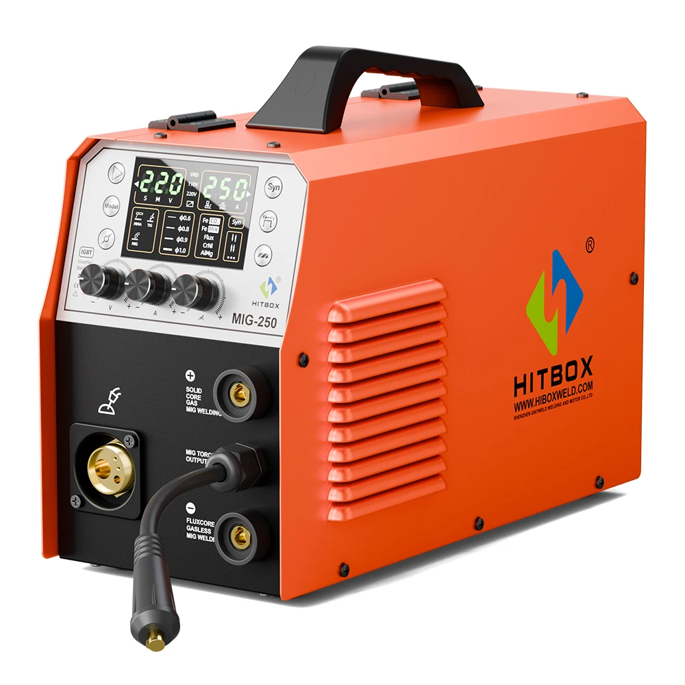 Carton Packing 60% Rated Duty CycleSingle Phase Double Pulse Welder Aluminum Welding Machine 250 MIG Welder