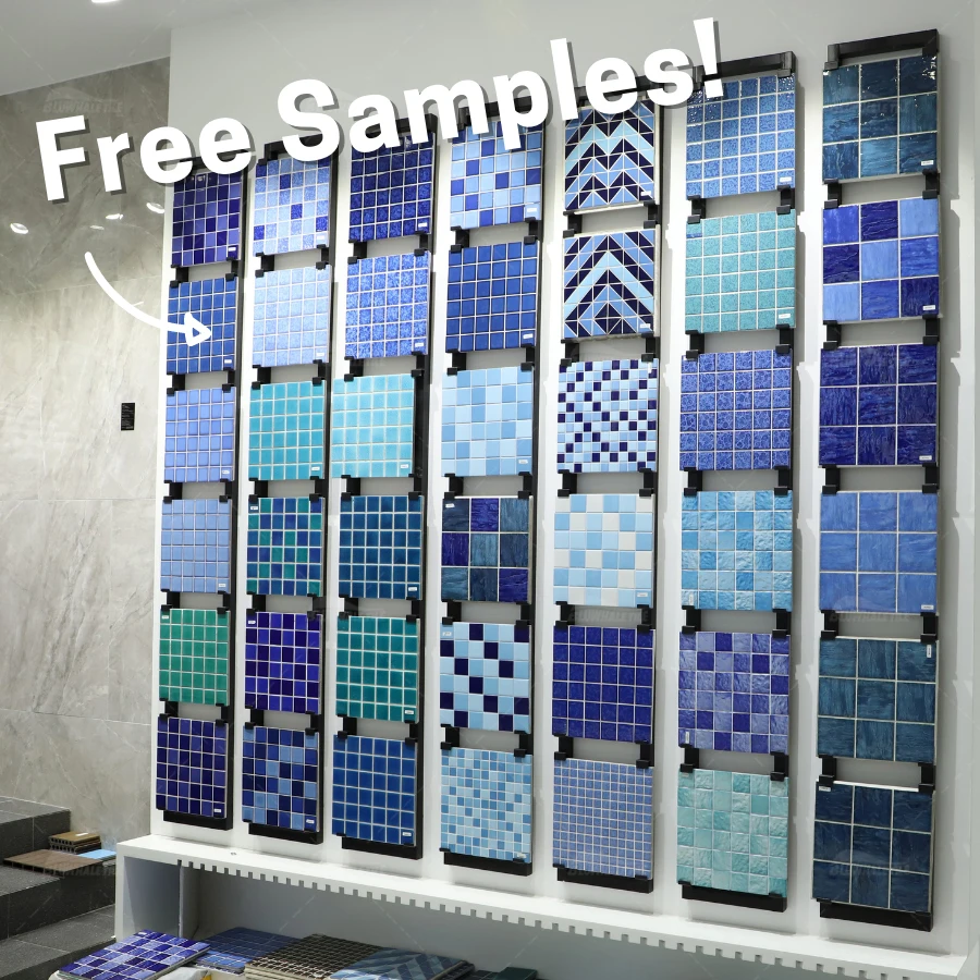 Wholesale Glazed Green Irregular Ceramic Pebble Mosaic Tile For Bathroom Shower Swimming Pool