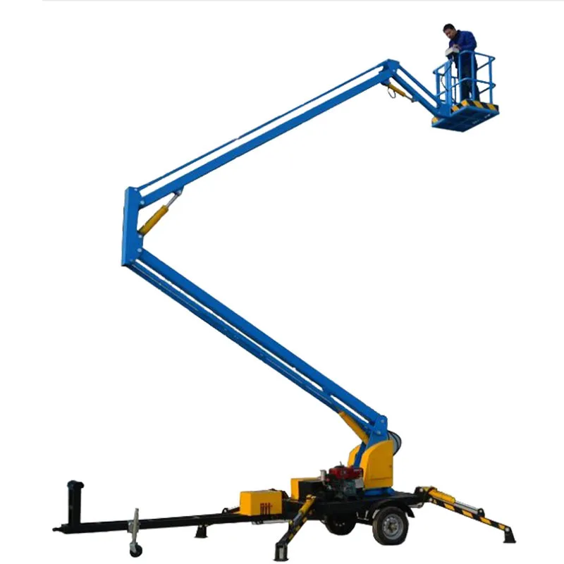 Custom-made TGZ Towable Articulating Boom Lift Work Platform 12m for High-altitude Operation