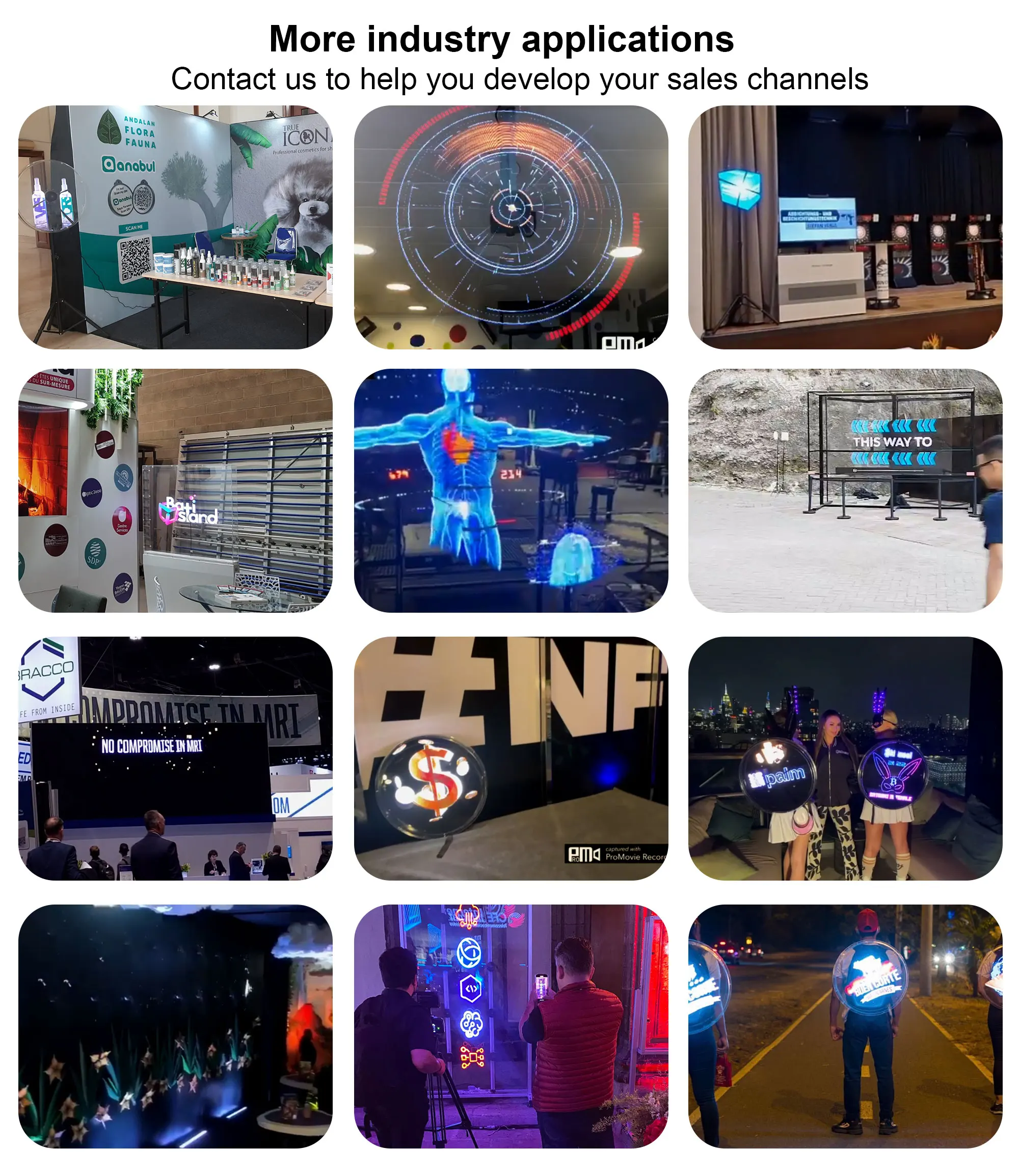 Dual Sides Hologramm Fan With Light 3D Advertising Fan Outdoor Solution Hologram 3D Projector 3D Holographic Fan