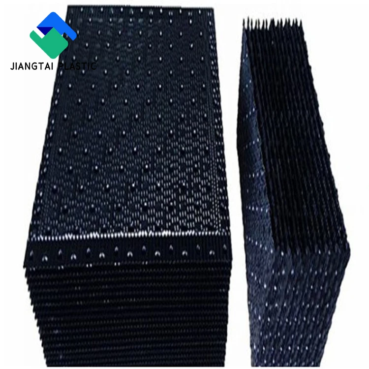 Jiangtai Hard black rigid uv protection pvc plastic sheet for cooling tower