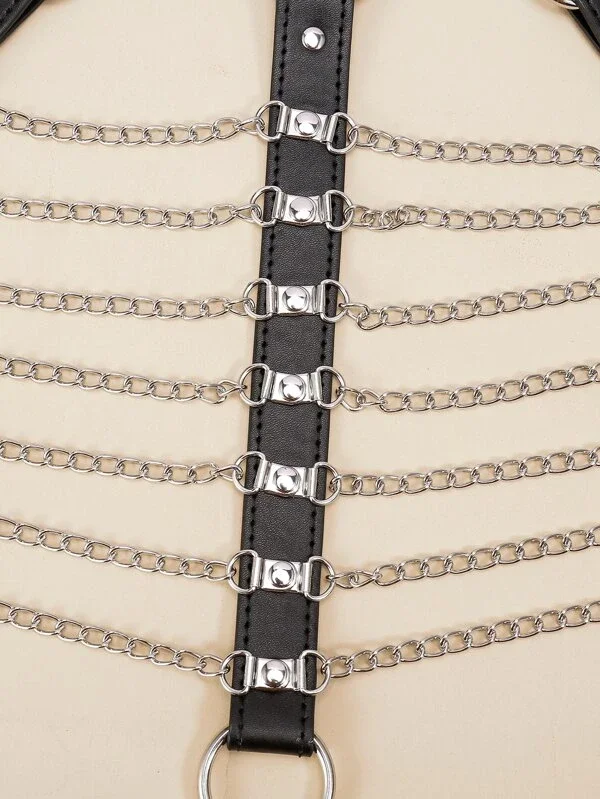 Украшения для тела из искусственной кожи, связывающие ремни, кожаные ремни, соблазнительные цепочки, цепочка для тела