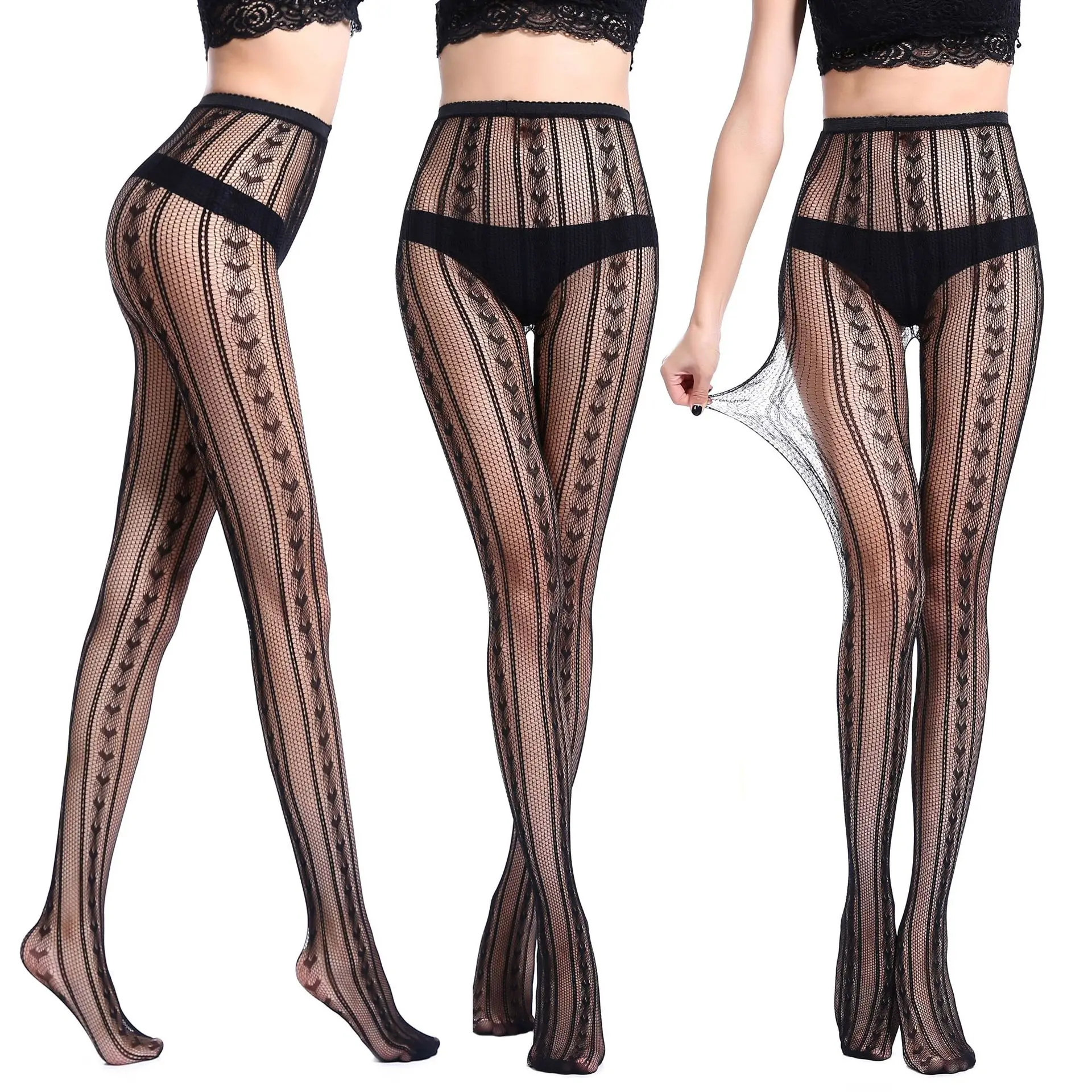 Drop Shipping 2021 Fashion Designer Luxury Thigh High Fish Net Lace Women Stockings Jumpsuit Fishnet Pantyhose Sexy Stockings
