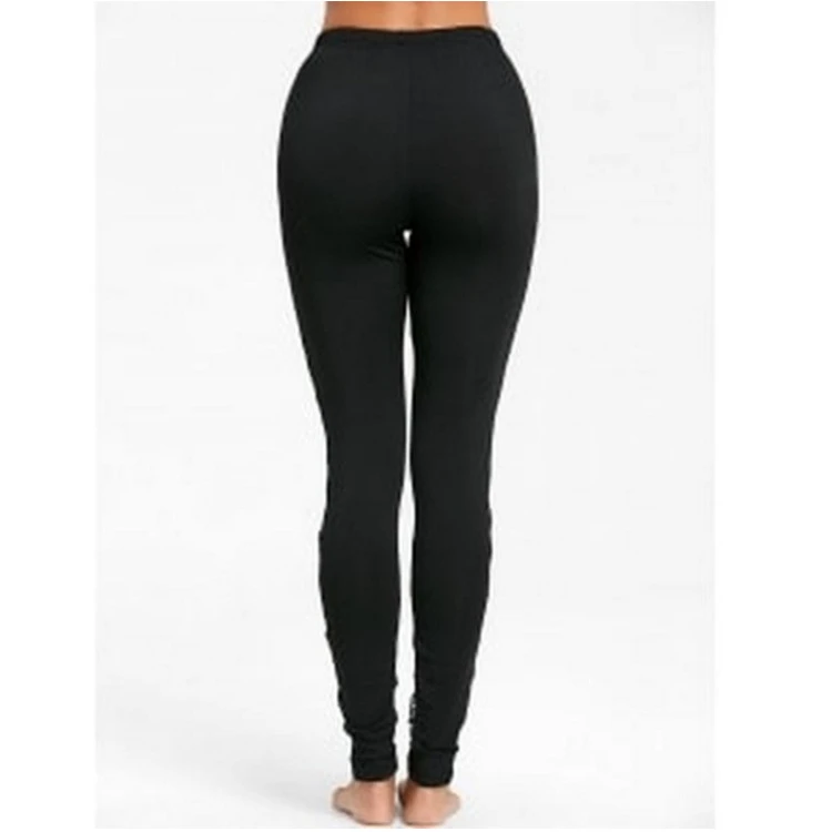 
Lace Stitching Sexy Self Cultivation Sports Leisure Bottoming Nine Points Graphic Yoga Pants Doyoueven Leggings 