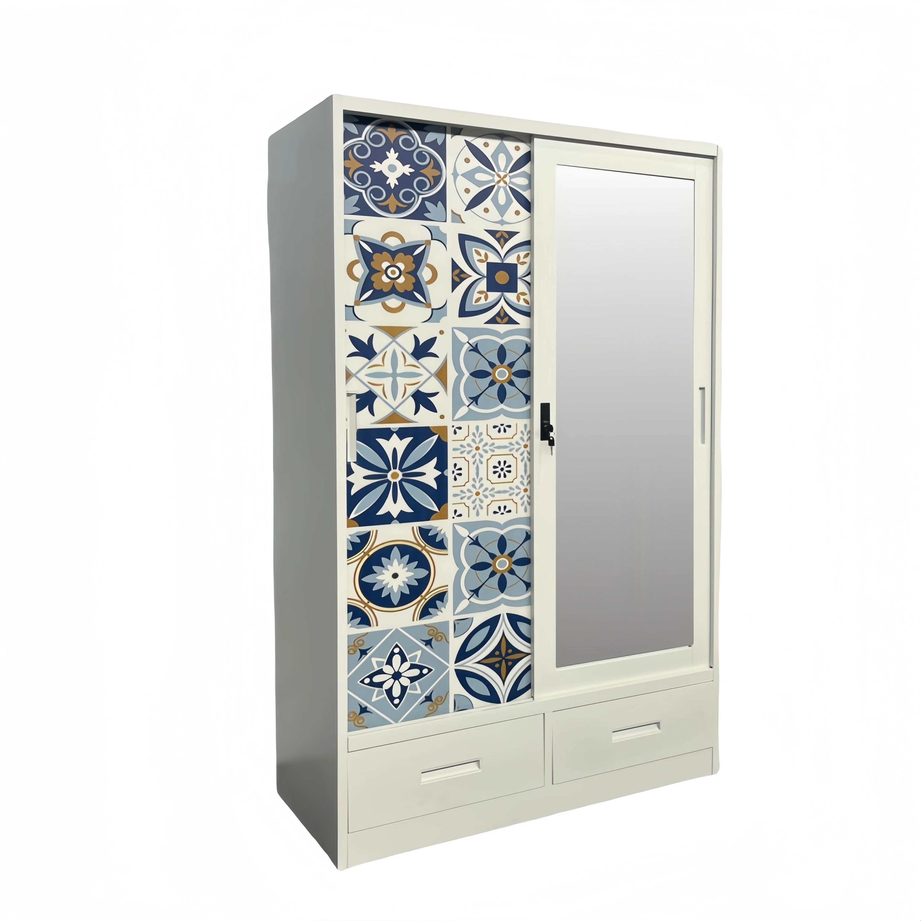 New Design Modern Style Lightweight Portable Steel Wardrobe Closet With Doors Cabinets Storage