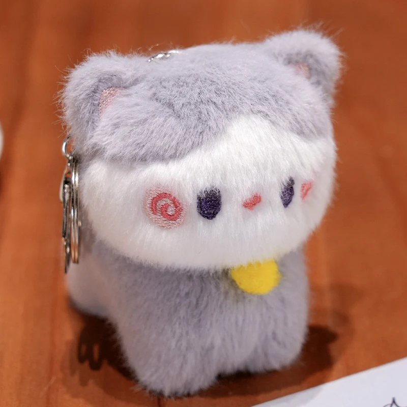 Wholesale cartoon capybara plush doll keychain bag pendant stuffed cat plush keychain dog plush toy keychain