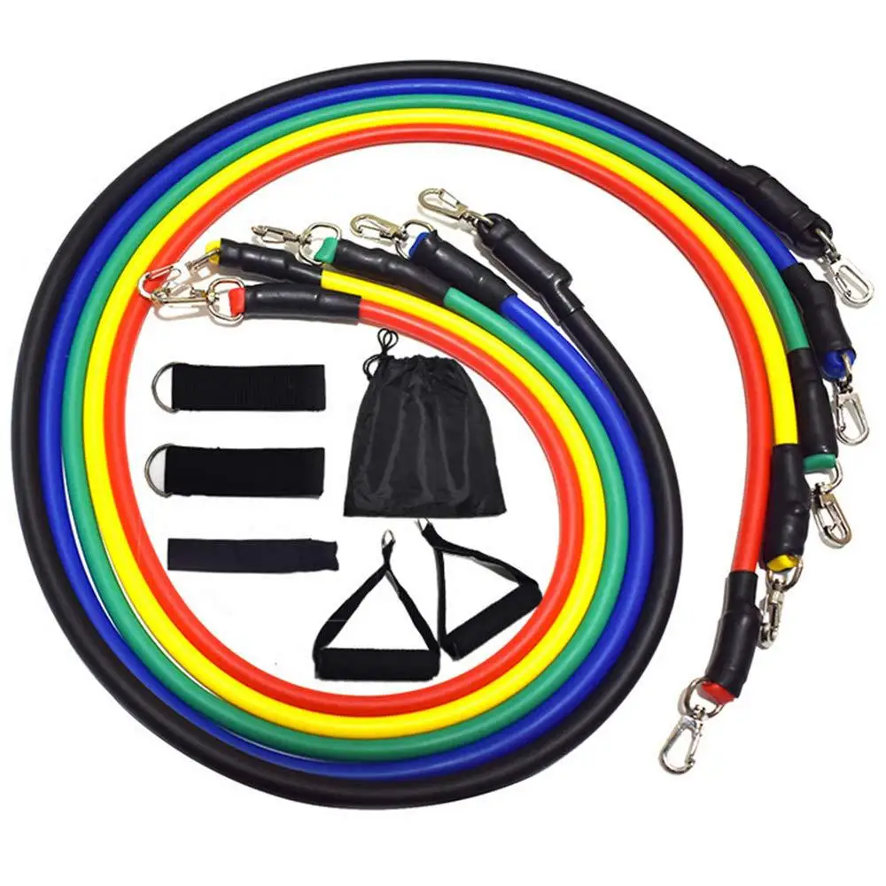 
Custom Logo Pull Rope Suit Elastic Band Natural Latex Resistance Bands Hanging Resistance Multifunctional Fitness 11 Piece Set 